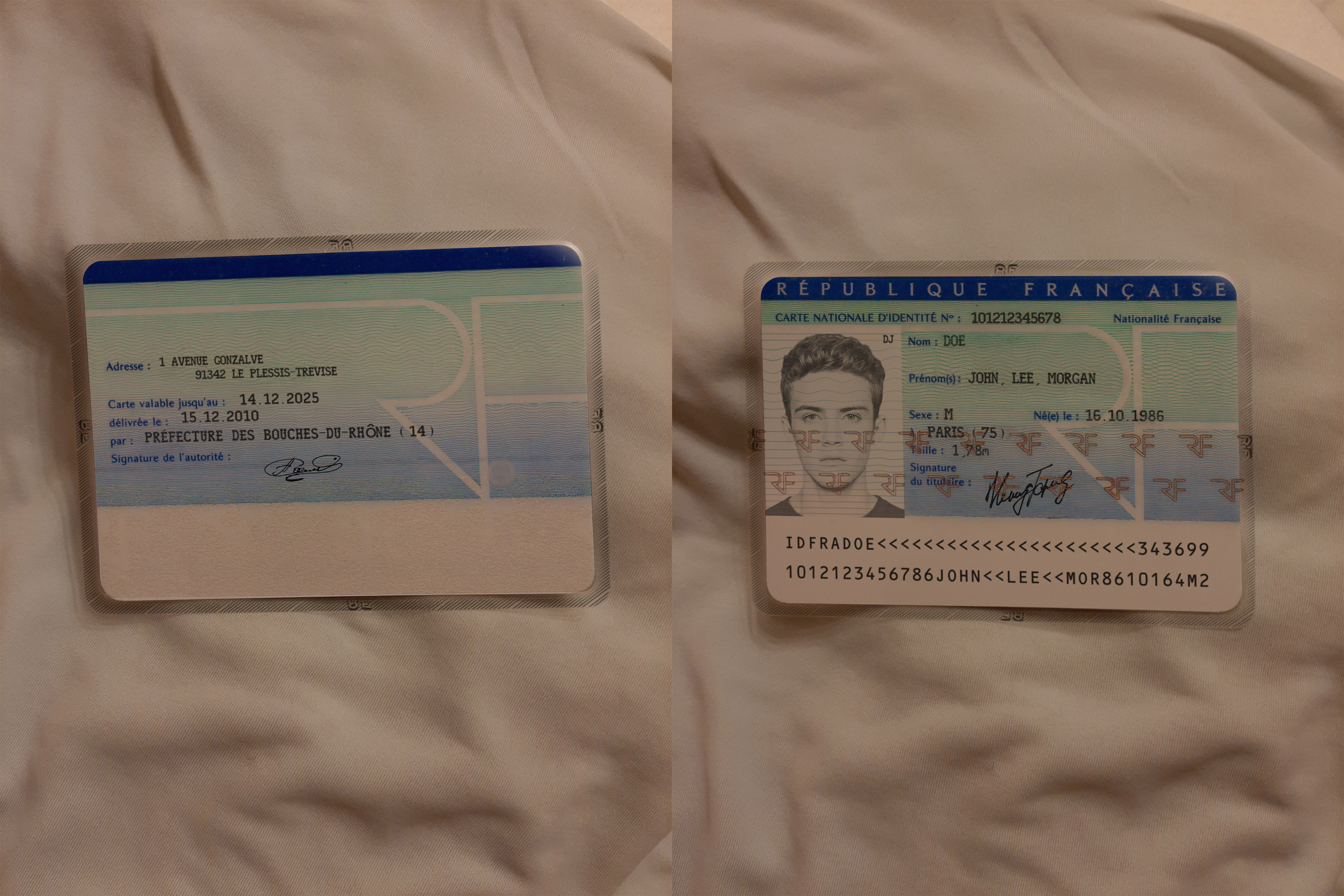 France ID Card (old) Online Generator