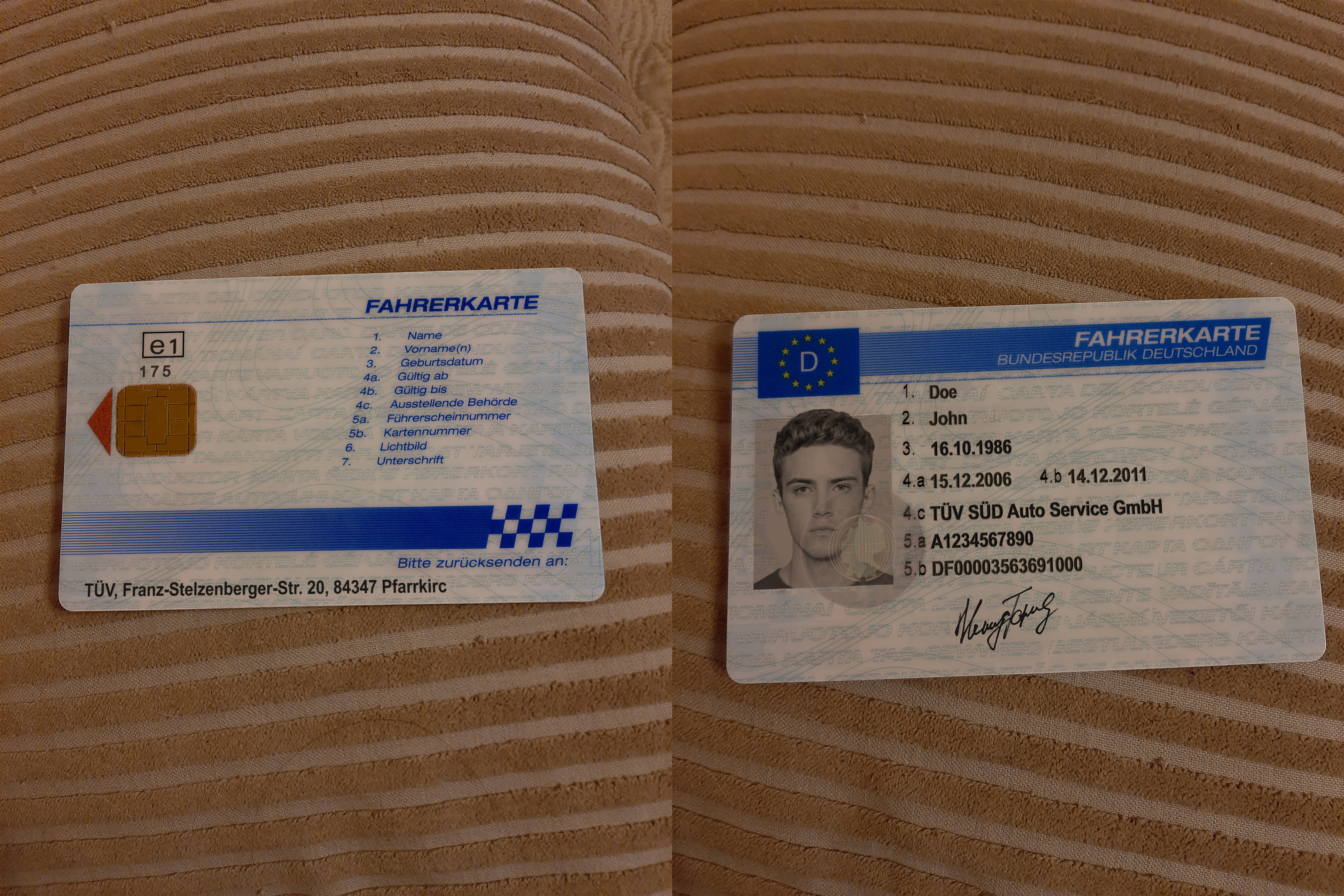 Germany Driver card Online Generator