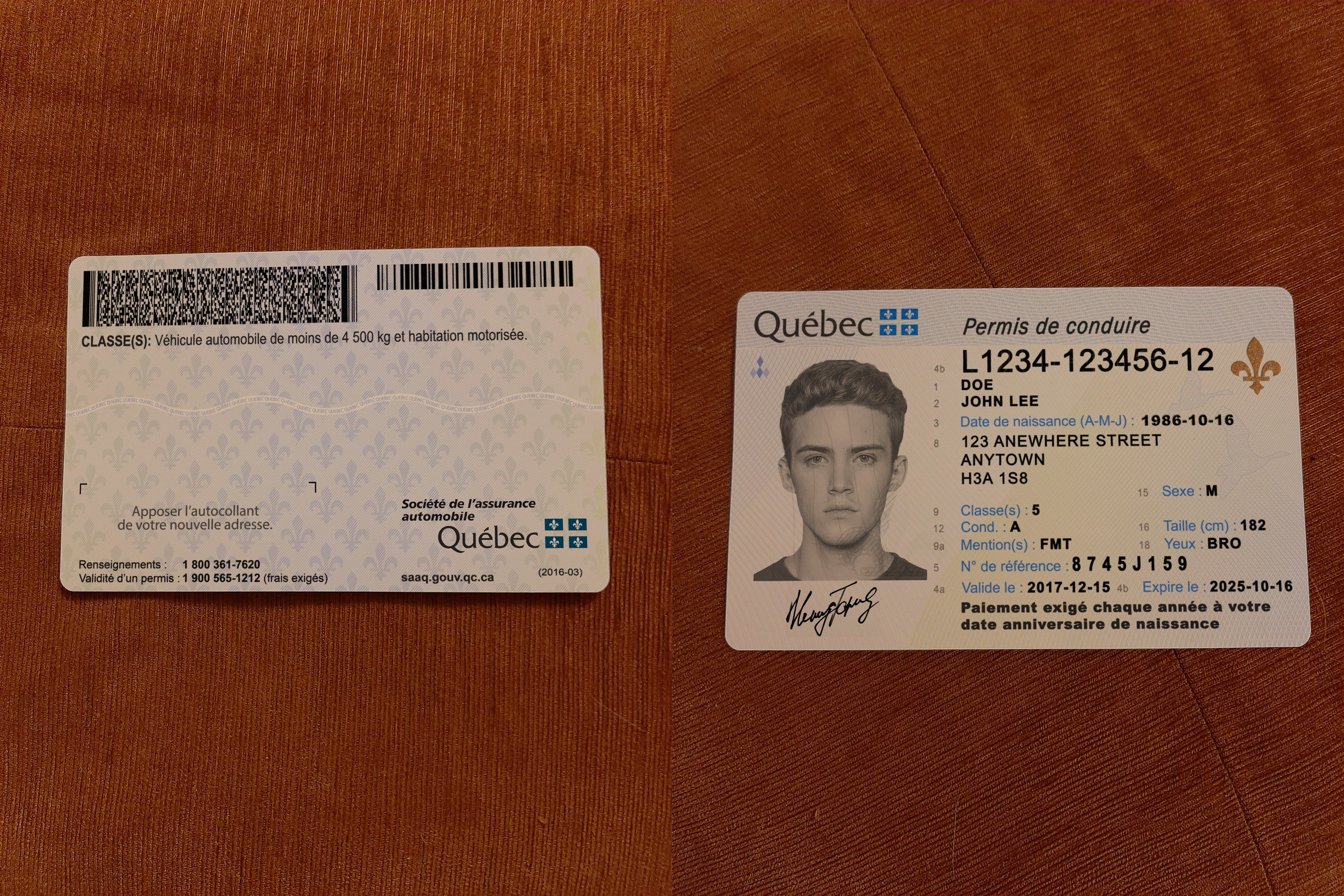Canada Quebec Driver License Online Generator