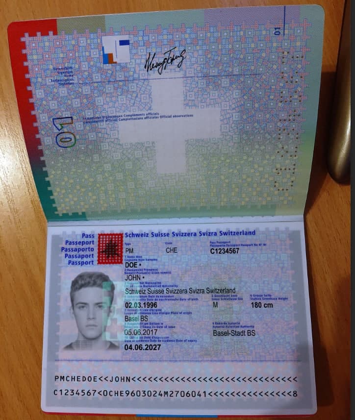 Switzerland passport Online Generator