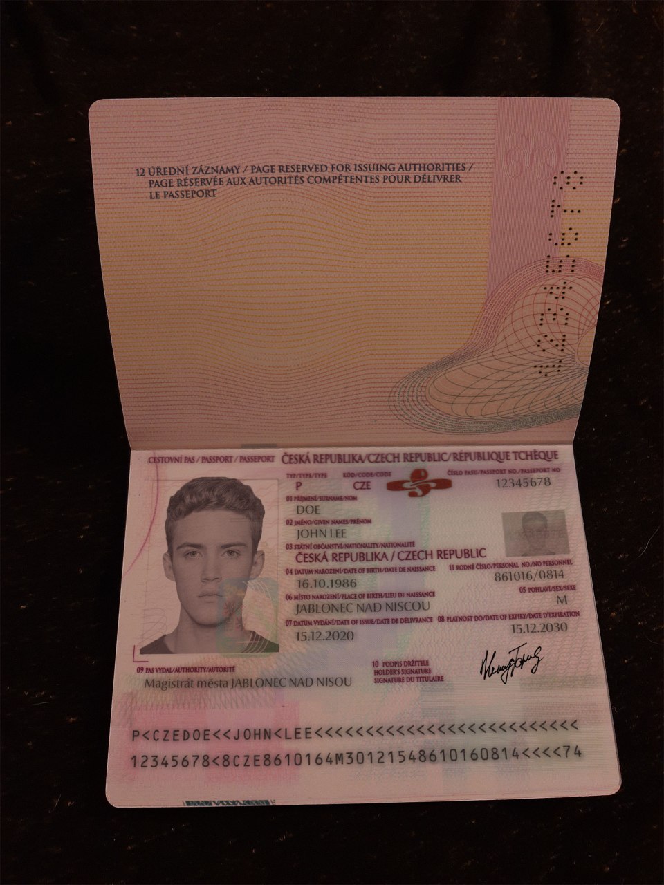Czech Republic passport Online Generator