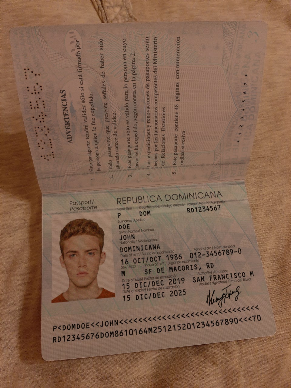 Dominican Republic Passport Online Generator