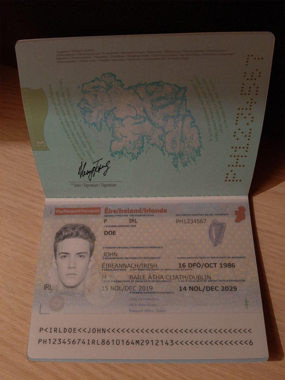 Ireland Passport Online Generator