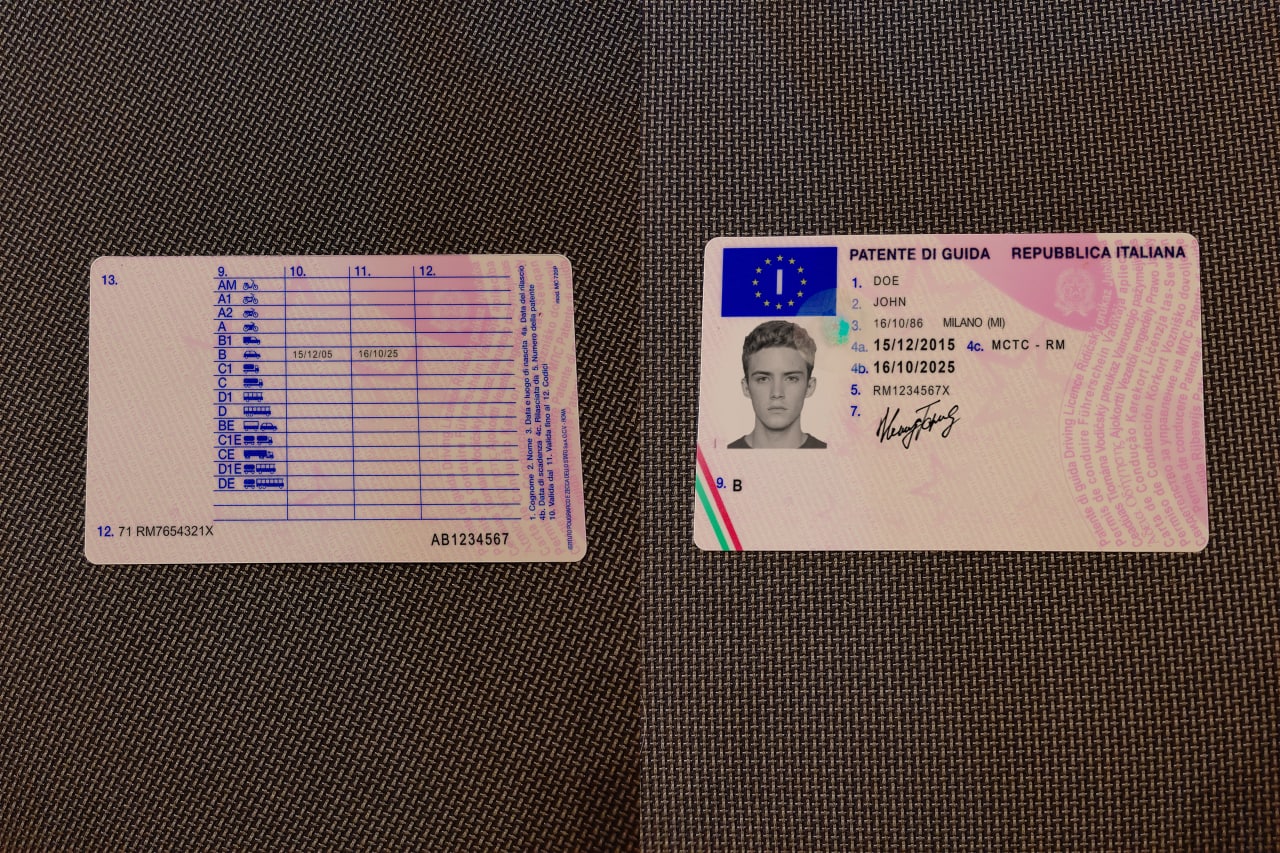 Italy Driving Licence Online Generator