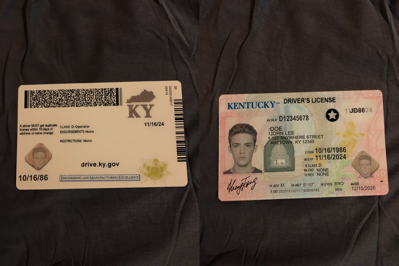 USA Kentucky Driver License Online Generator