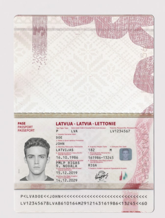 Latvia Passport Online Generator