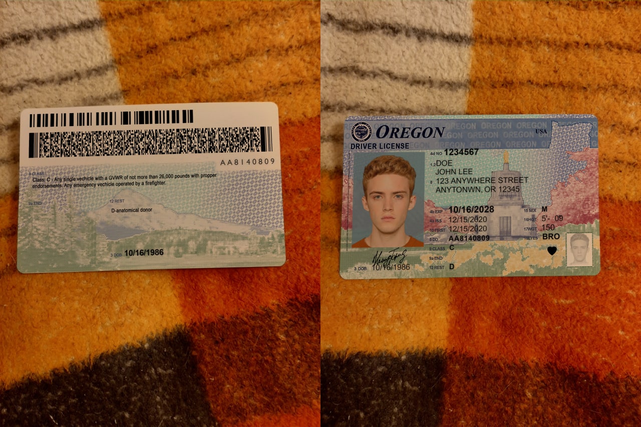 USA Oregon Driver License Online Generator