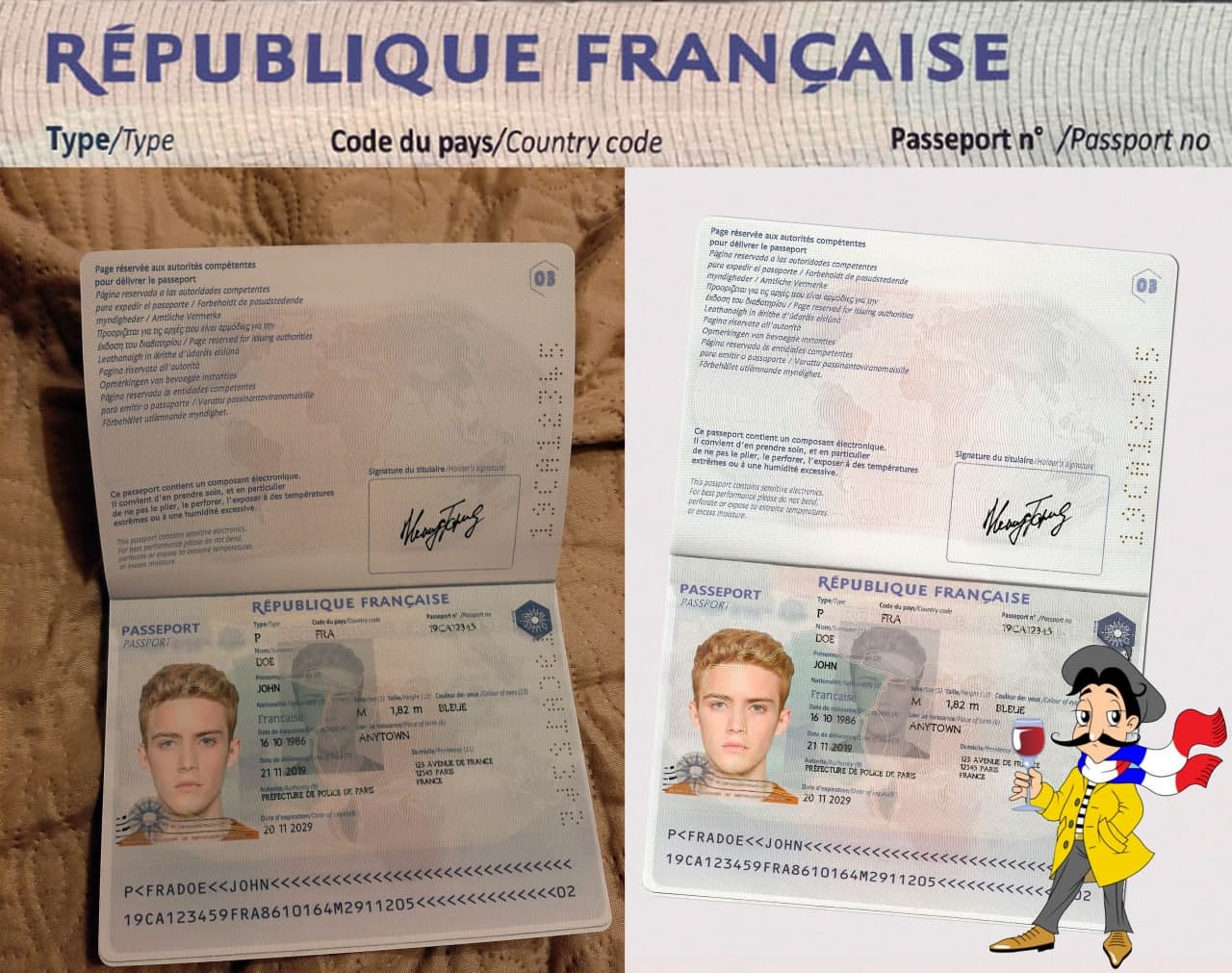 France passport Online Generator