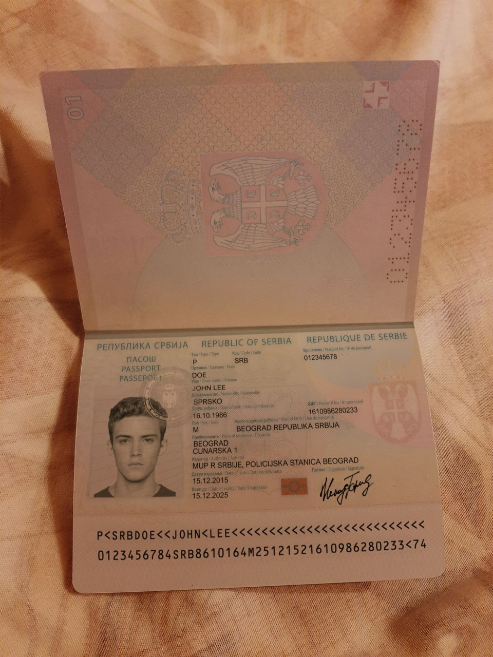 Serbia passport Online Generator