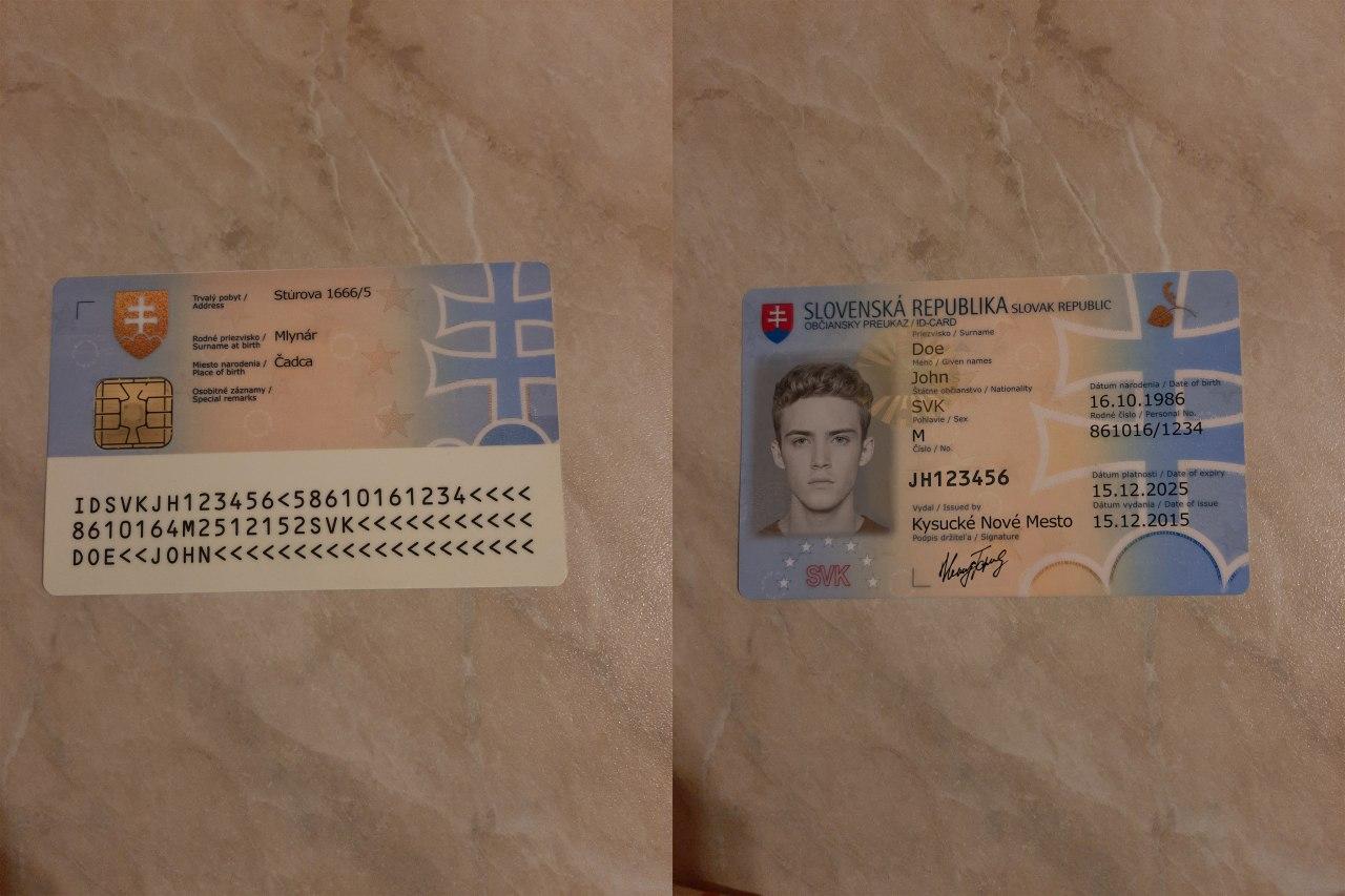 Slovakia ID Card Online Generator
