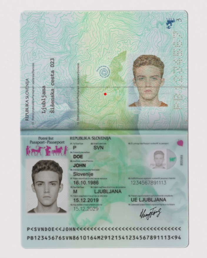 Slovenia passport Online Generator