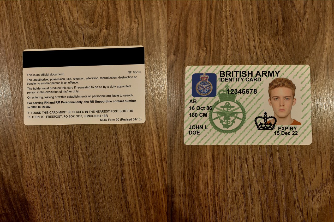 UK Military ID Online Generator