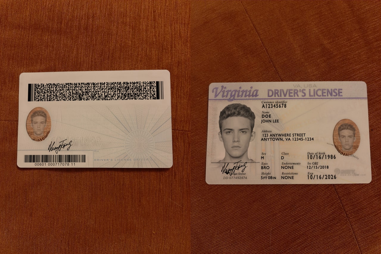 USA Virginia Driver License Online Generator