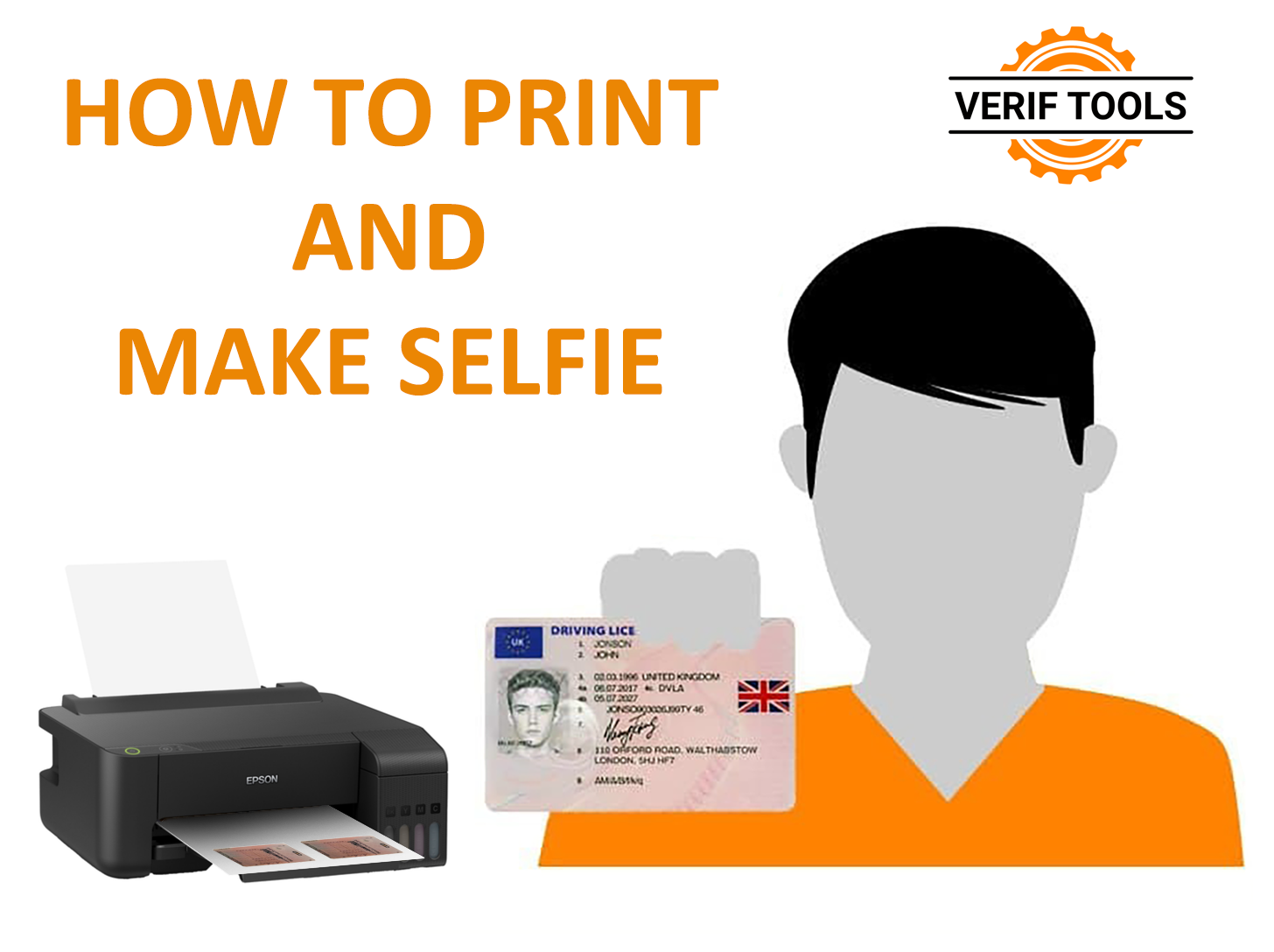 Como imprimir e fazer selfie?